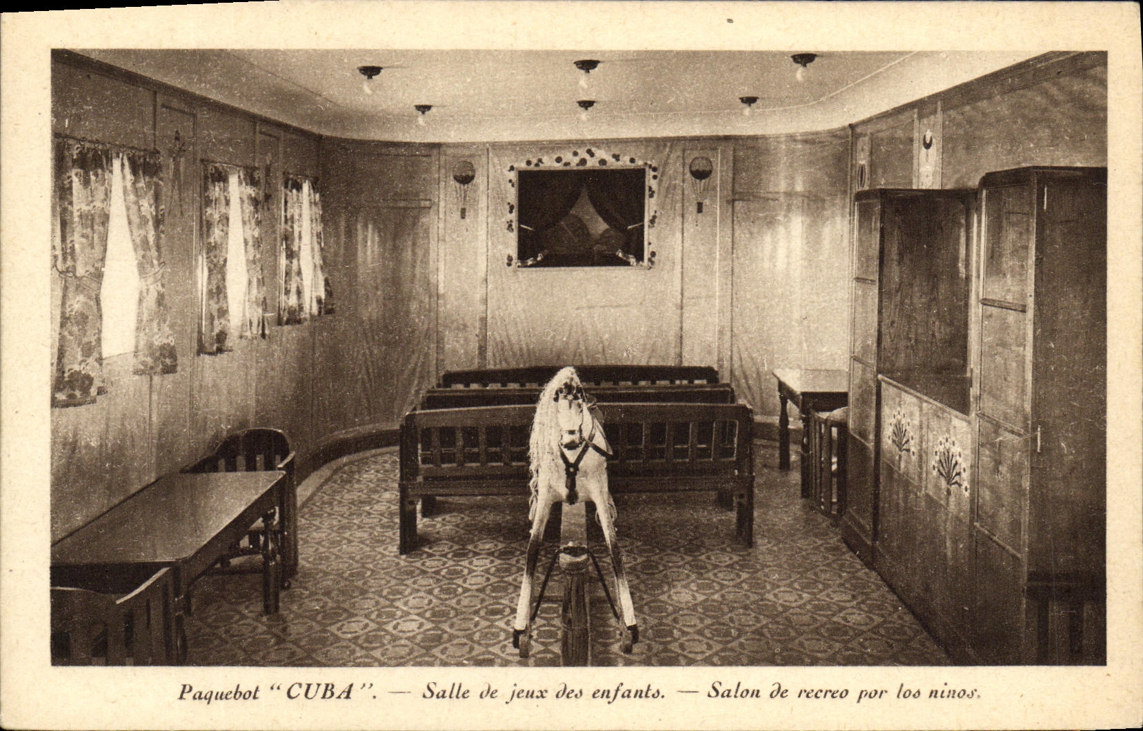 Paquebot "CUBA" — Salle de jeux des enfants — Salon de recreo por los ninos