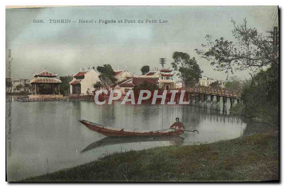 Hanoï – Pagode et Pont du Petit Lac — Collection P.J. Dinaud, n°666