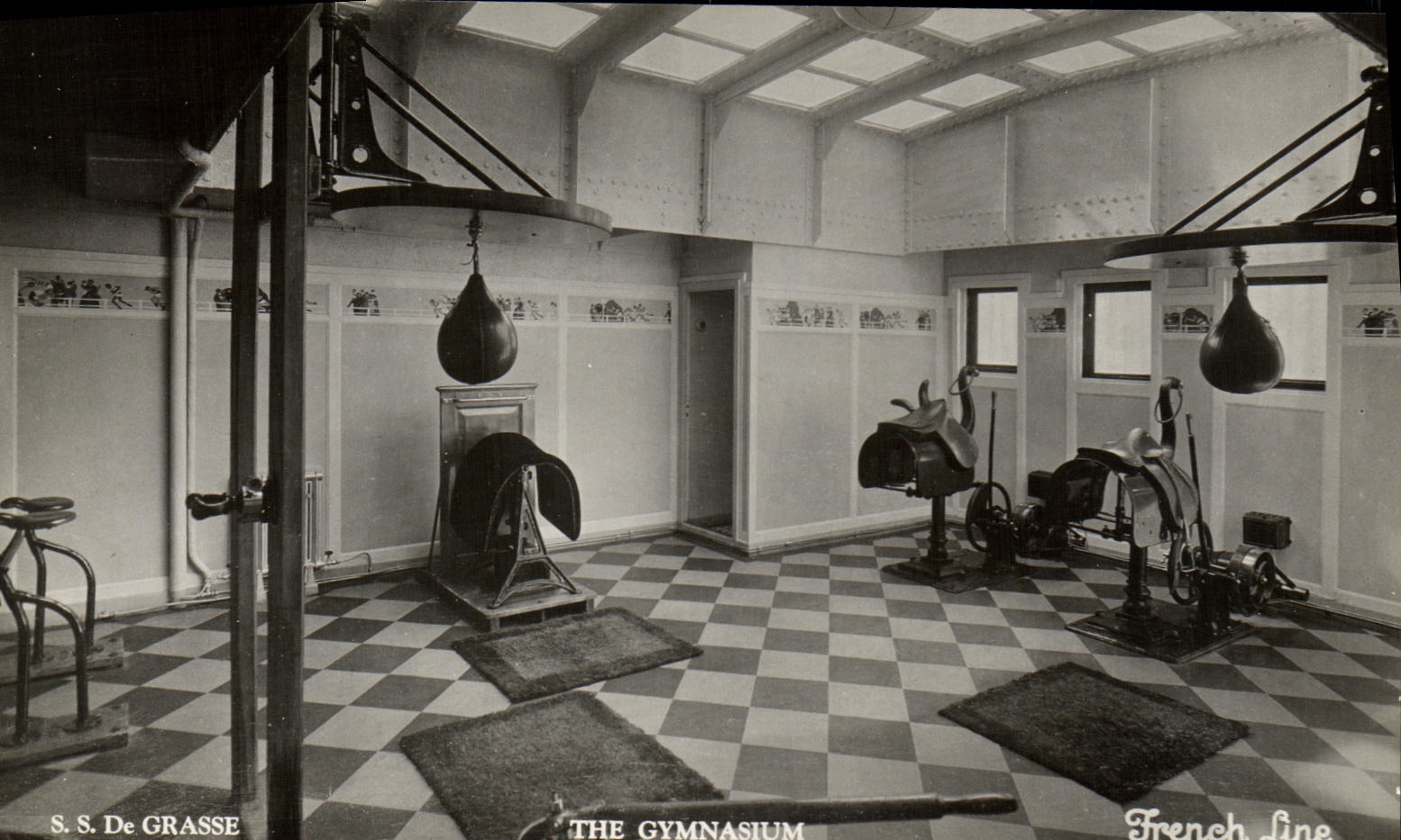 S.S. De Grasse — The Gymnasium — French Line