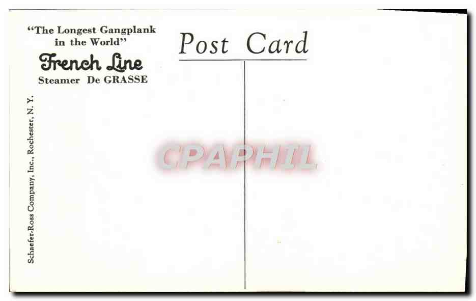 S.S. De Grasse — The Smoking Room — French Line — Reverso