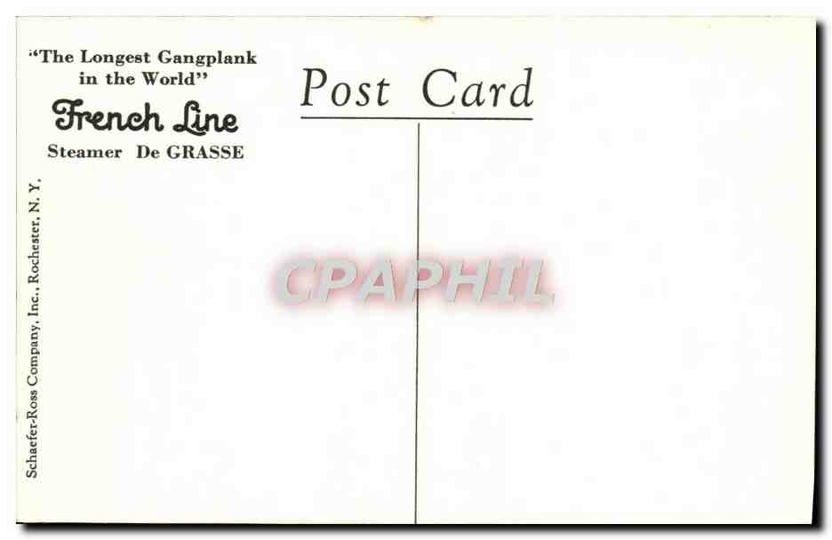 CPA Bateau SS de Grasse French Line The salon — Back
