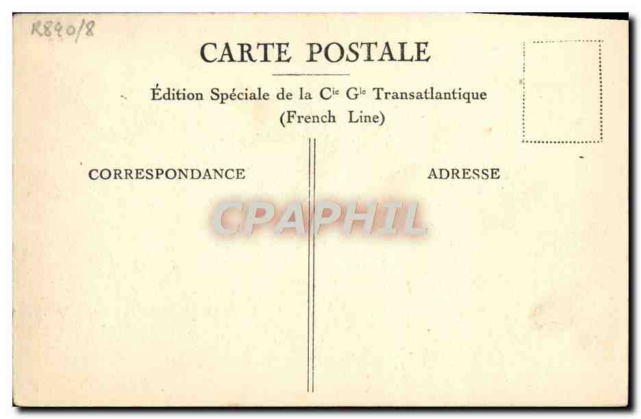CPA Bateau Paquebot Cuba Cabine de Luxe jo — Verso