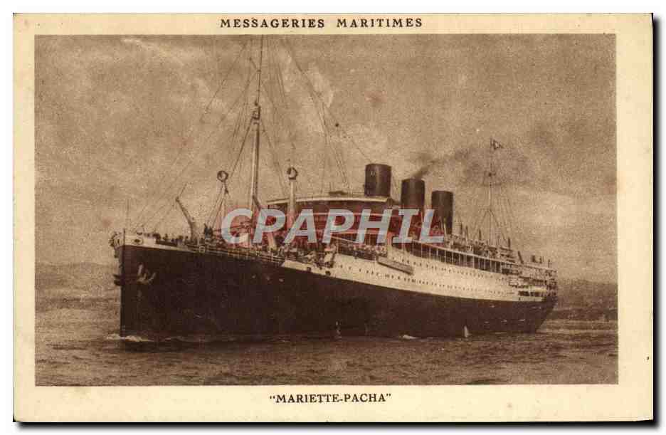 CPA Bateau Messageries Maritimes Mariette Pacha 