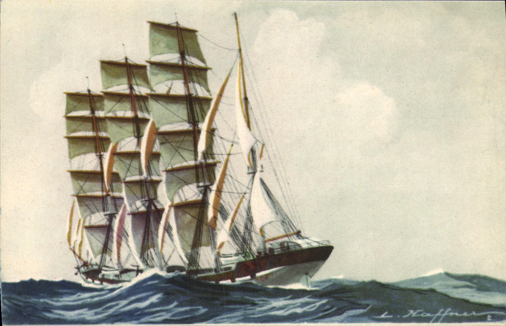 Quatre Mâts barque — Cap Horniers — Éditeur AEC Paris