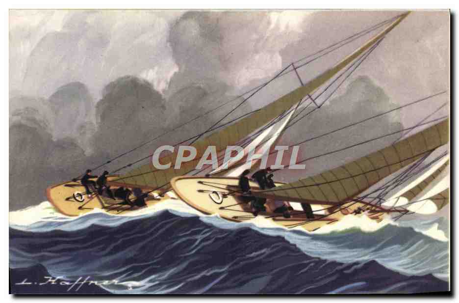 Yachts de courses Croisières courant bord à bord — L. Haffner — Collection de la Ligue Maritime et Coloniale