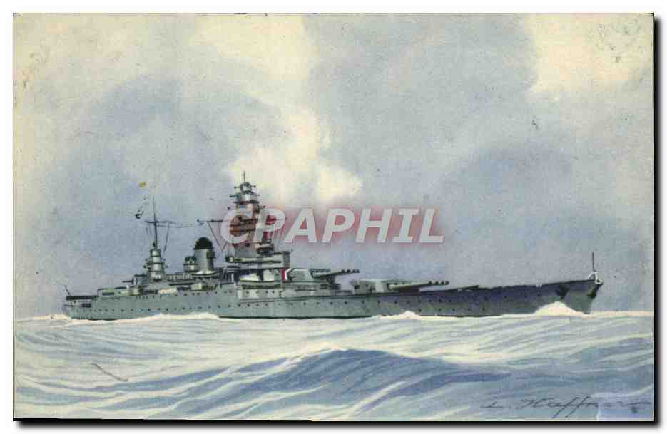 CPA Bateau Cuirasse Strasbourg Haffner