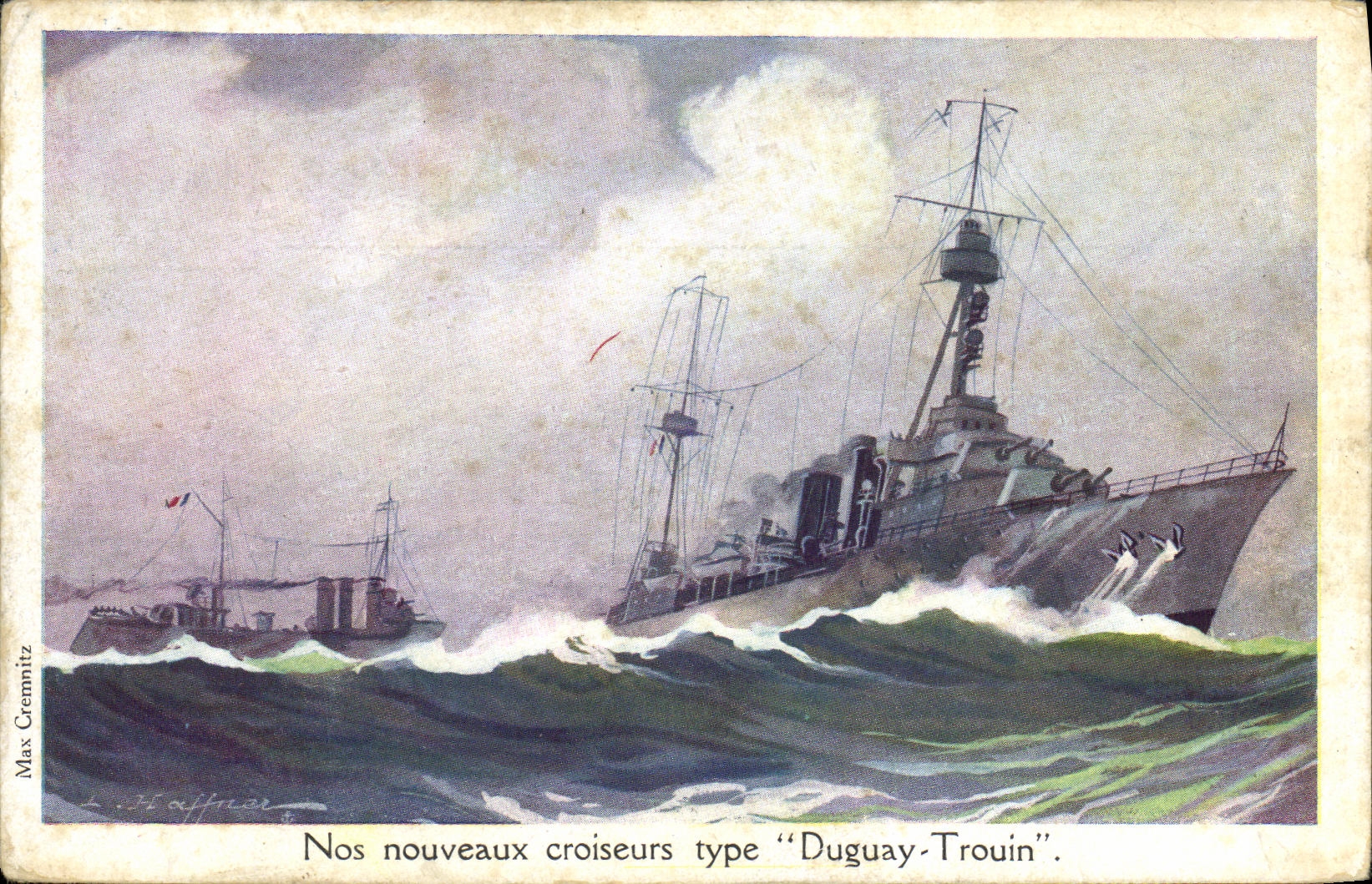 CPA Bateau Haffner Nos nouveaux croiseurs type Duguay Trouin