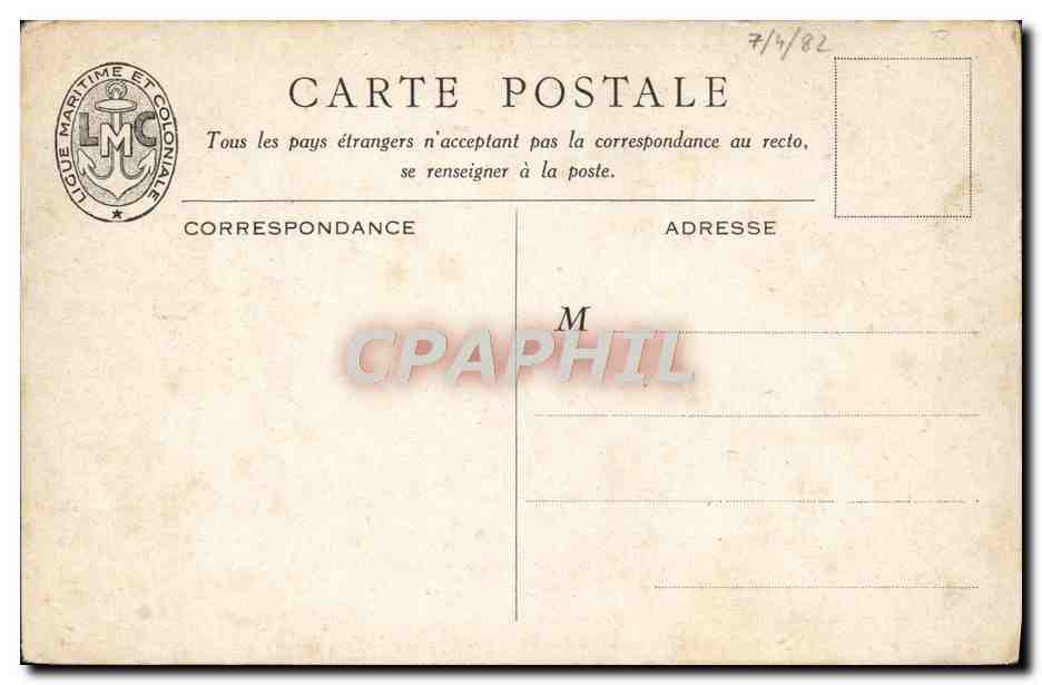 CPA Bateau Haffner Nos nouveaux croiseurs type Duguay Trouin — Verso