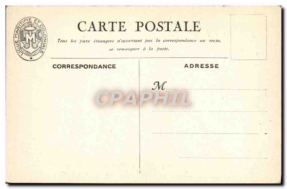 The Cruiser "Foch" — maritime illustration — E. Chambrelent et C° - Paris — Back