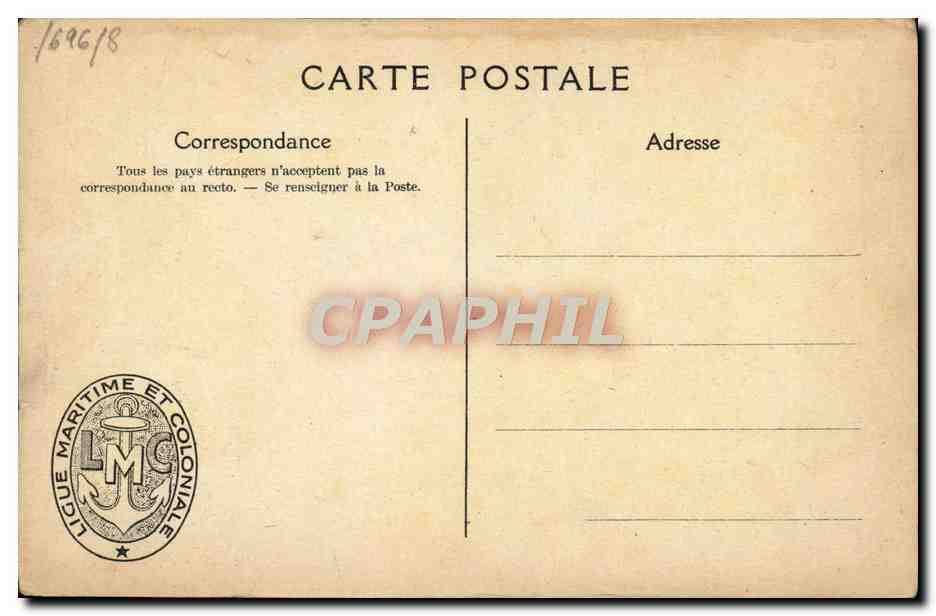 CPA Bateau Haffner Ligue Maritime et Colonaile Francaise Convoi de grands voiliers escorte par des torpilleurs  — Back