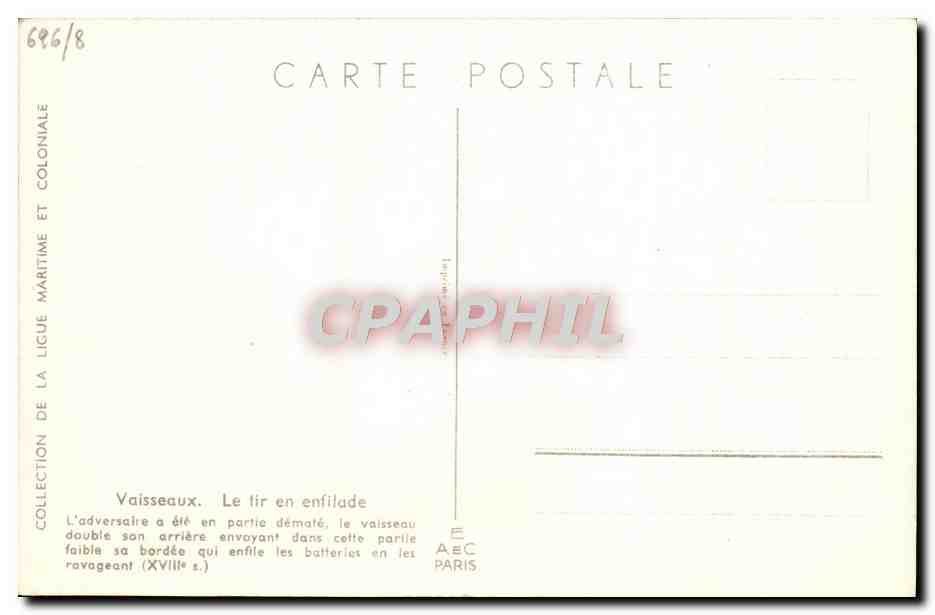 CPA Bateau Haffner Vaisseaux Le fir en enfilade  — Verso