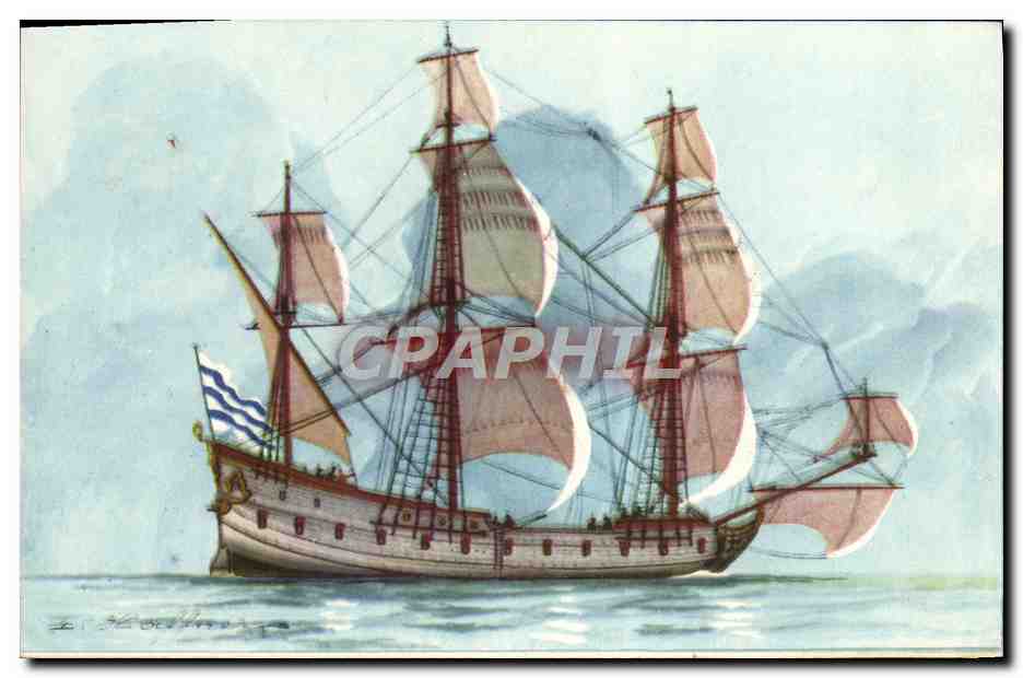 Flûte — Navire de commerce armé — Collection de la Ligue Maritime et Coloniale, Imprimé en France