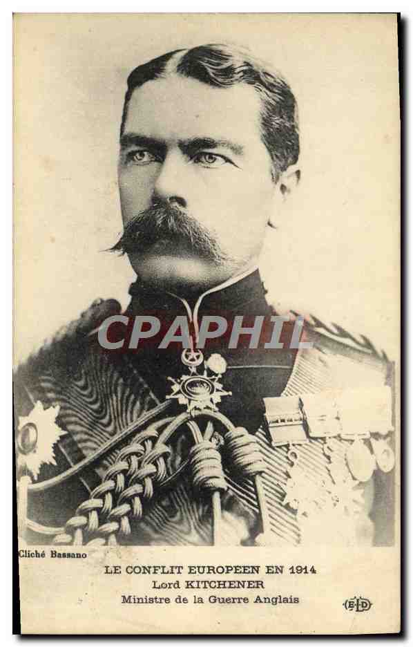 Lord Kitchener — Ministre de la Guerre Anglais — Cliché Bassano