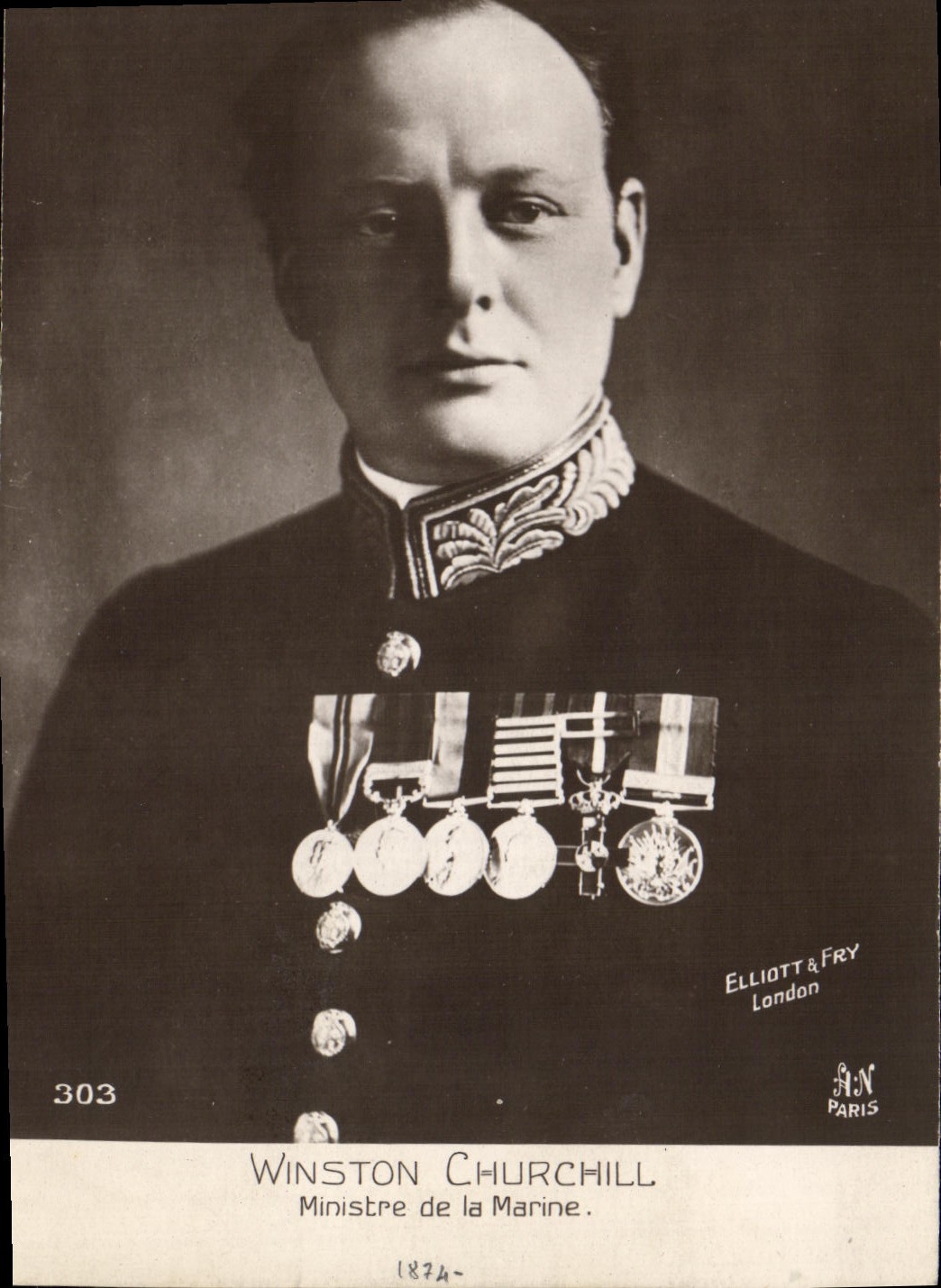 CPA Winston Churchill Ministre de la Marine 