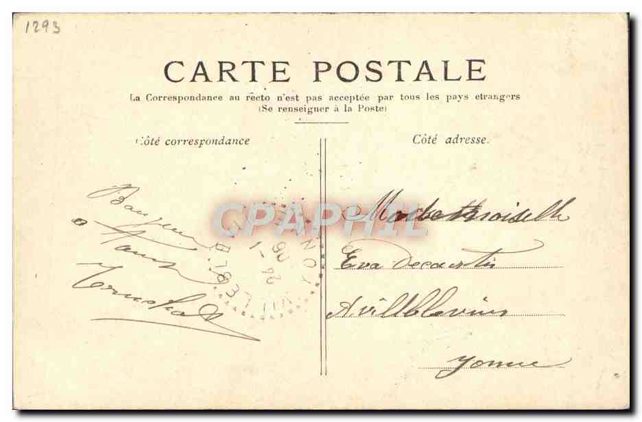 CPA Fallieres President de la Republique  — Rückseite