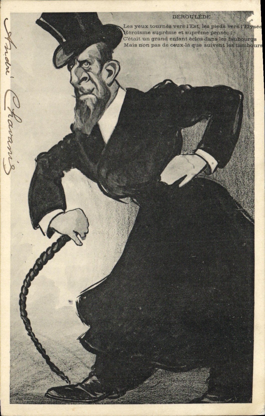 Caricature de Deroulede — Héroïsme suprême — Éditeur non visible