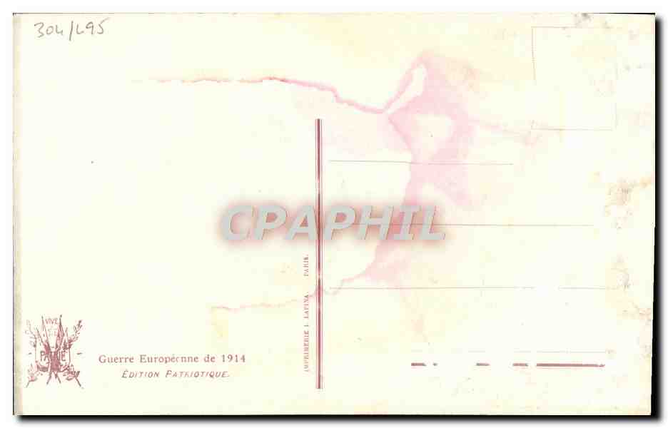 CPA M Millerand Ministre de la Guerre  — Rückseite