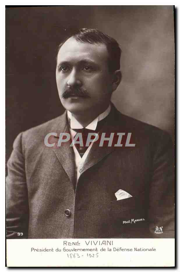 CPA Rene Viviani President du Gouvernement de la Defense Nationale 1863 1925