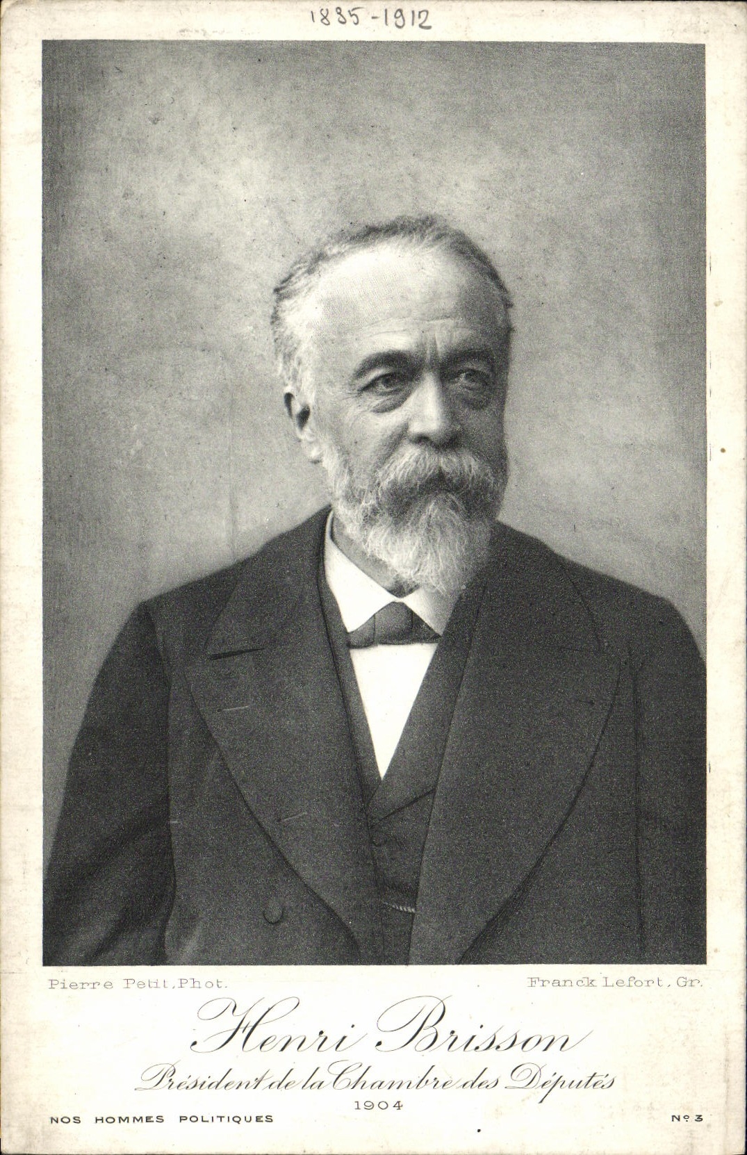CPA Henri Brisson President de la Chambre des Deputes 1904