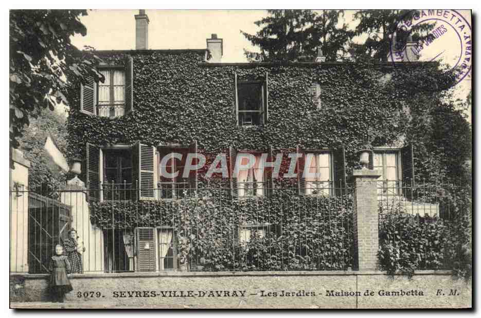 CPA Sevres Ville D'Avray Les Jardins Maison de Gambetta 