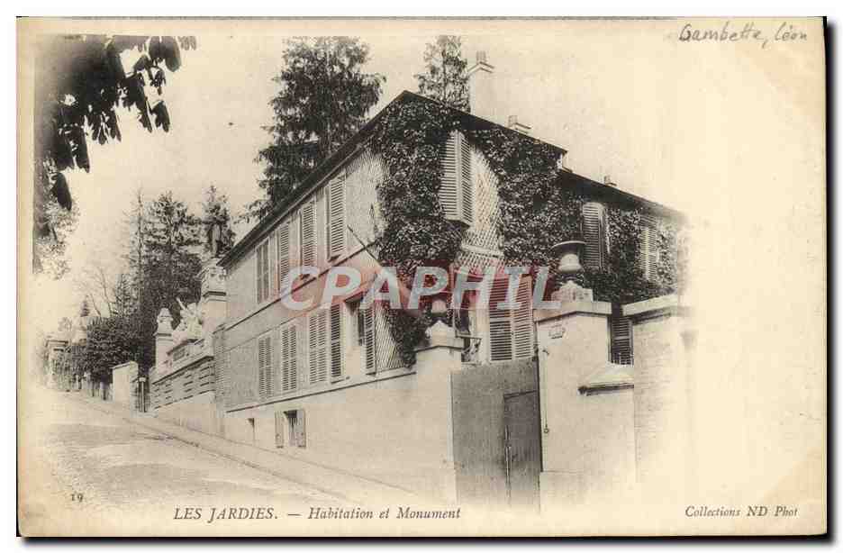 CPA Les Jardies Habitation et Monument Gambetta Sevres