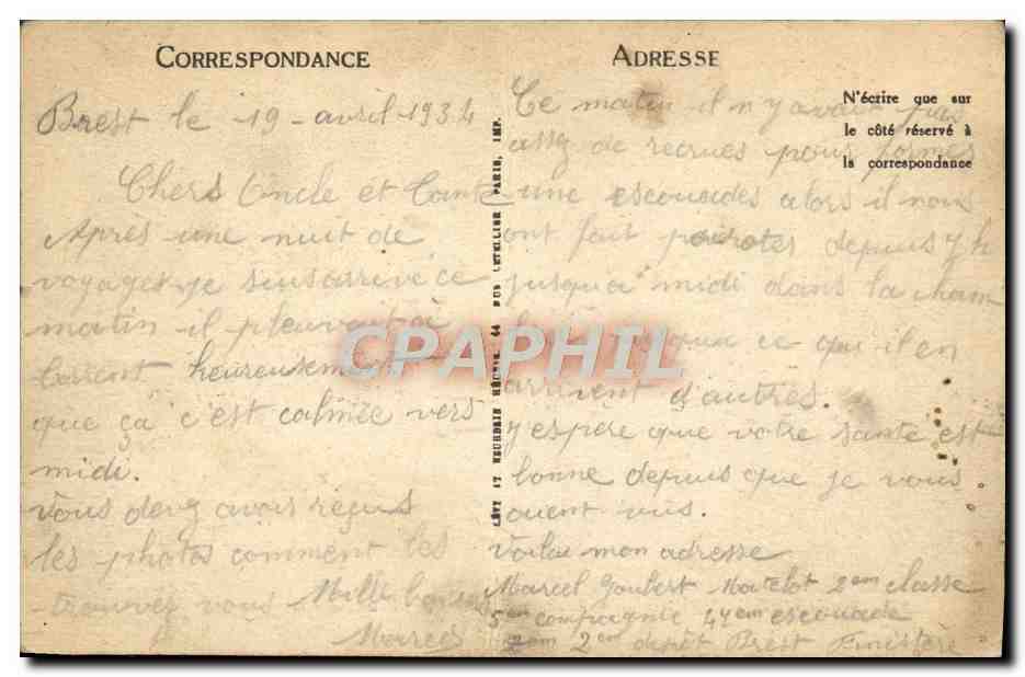 CPA Marine De Guerre Arabe Contre Torpilleur Bateau  — Verso