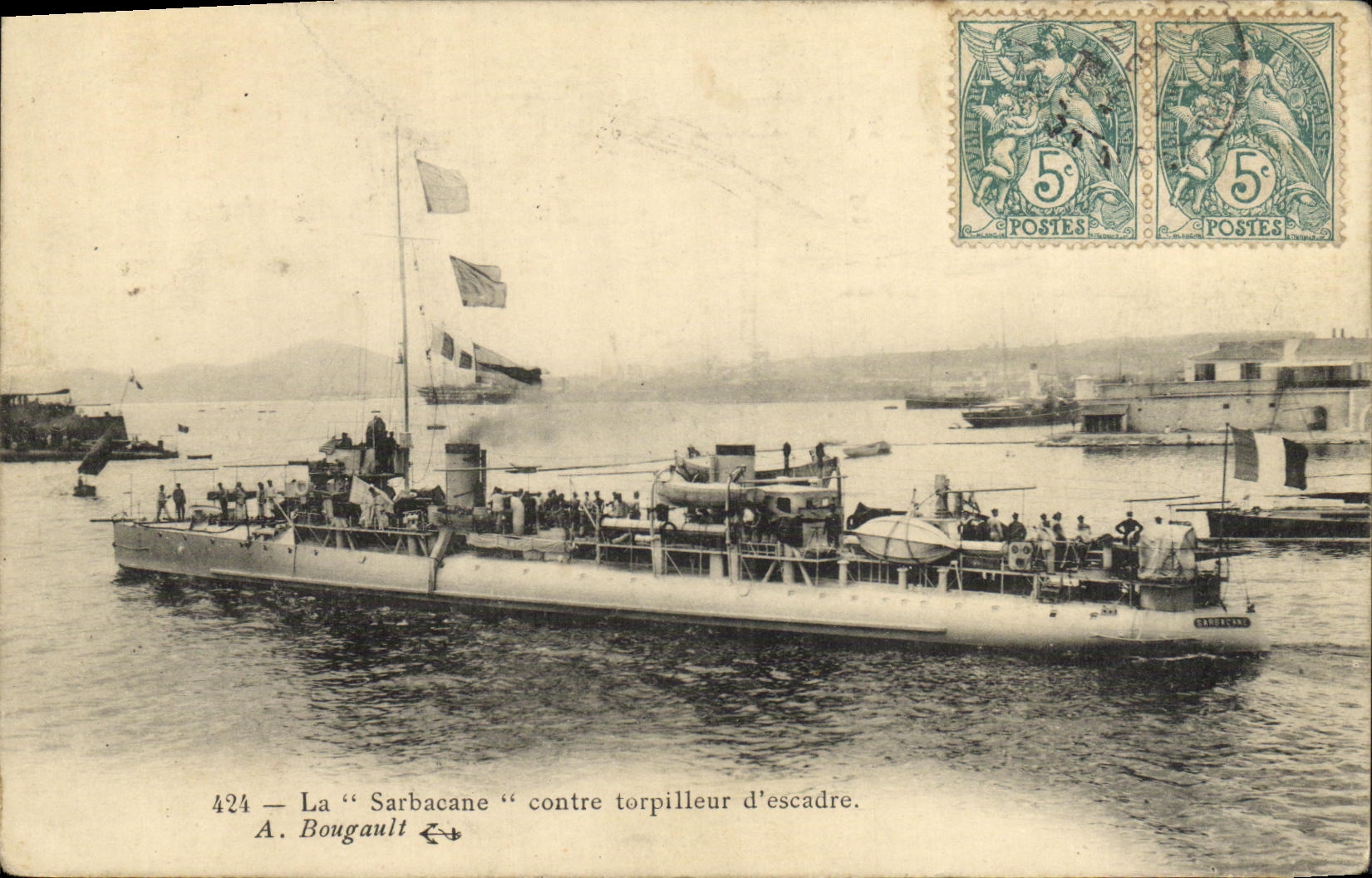 La "Sarbacane" contre torpilleur d'escadre — A. Bougault — n° 424