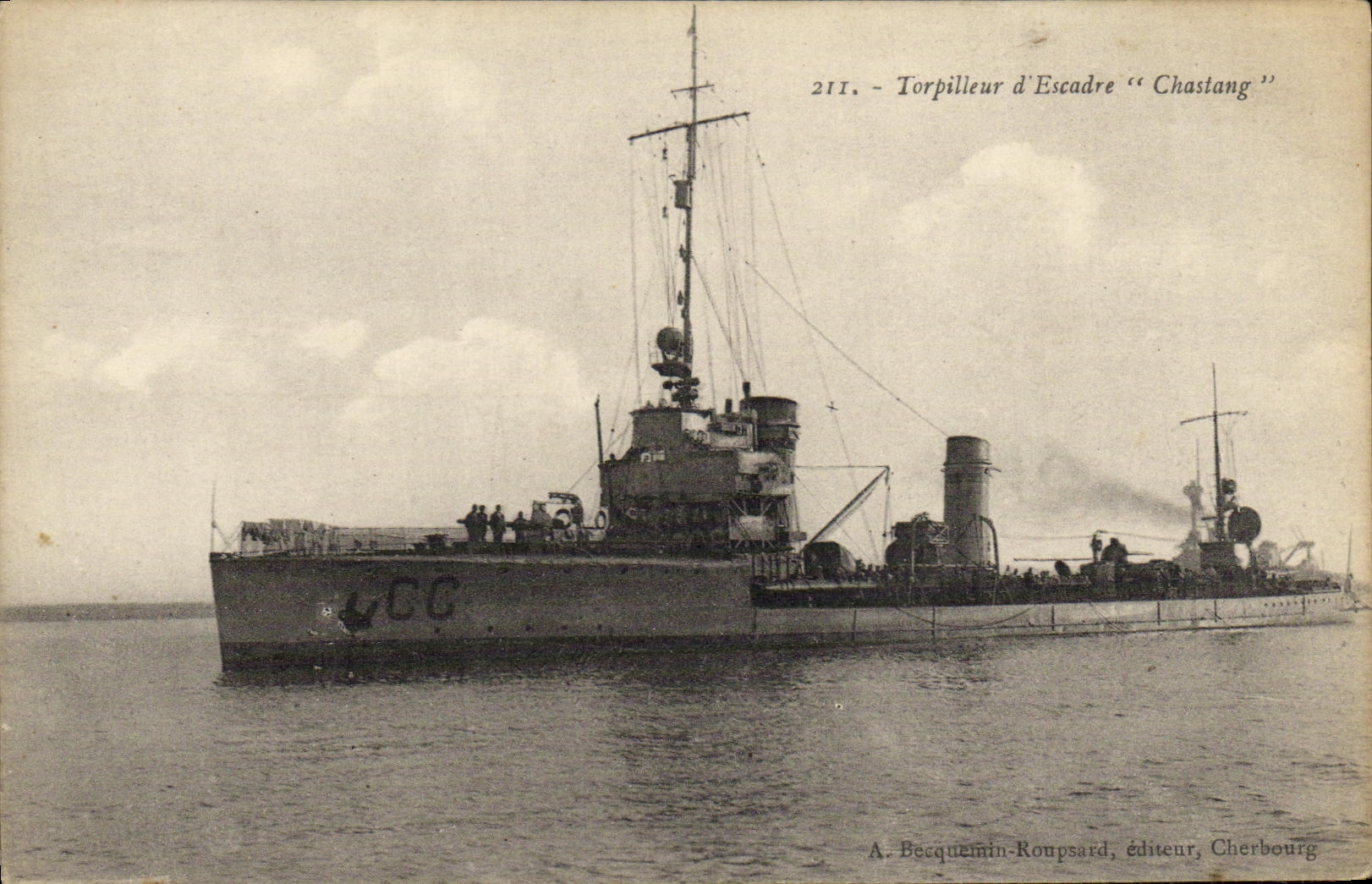 CPA Tropilleur d'Escadre Chastang Bateau 