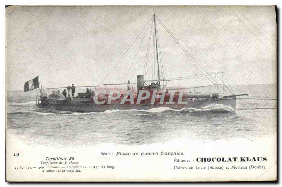 CPA Flotte de guerre Francaise Torpilleur 38