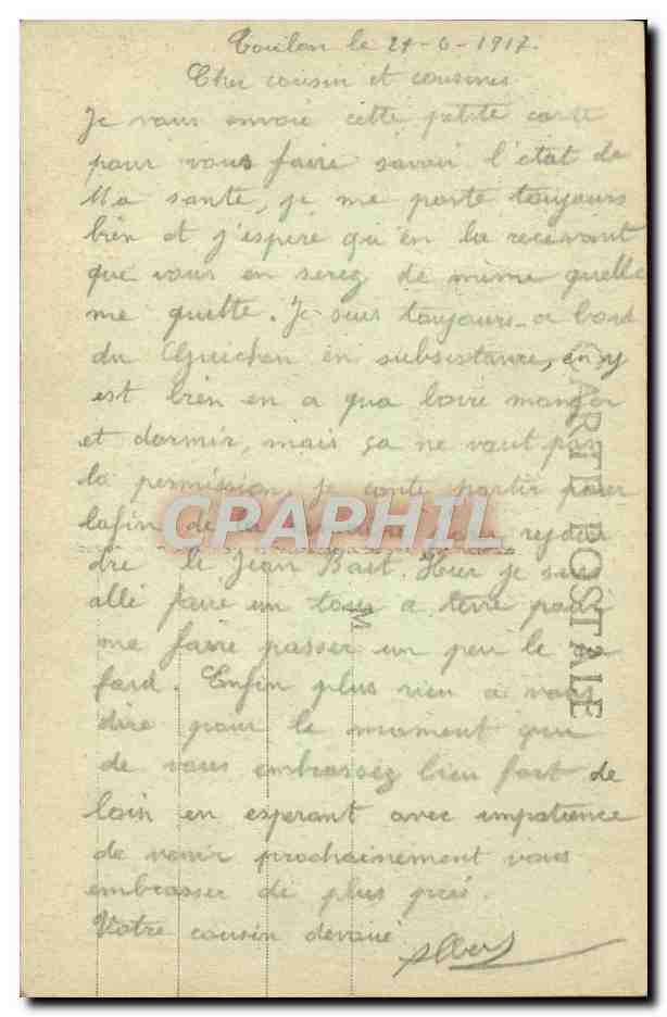 CPA Bateau Guerre Navale Arquebuse Torpilleur francais de 1er rang — Verso