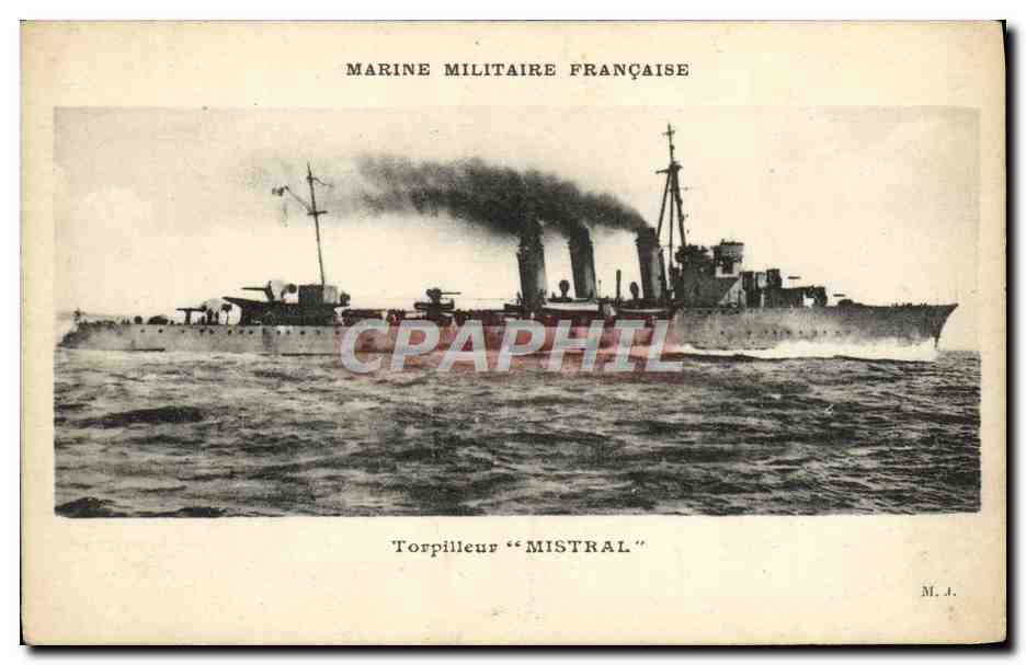 CPA Bateau Marine Militaire Francaise Torpilleur Mistral