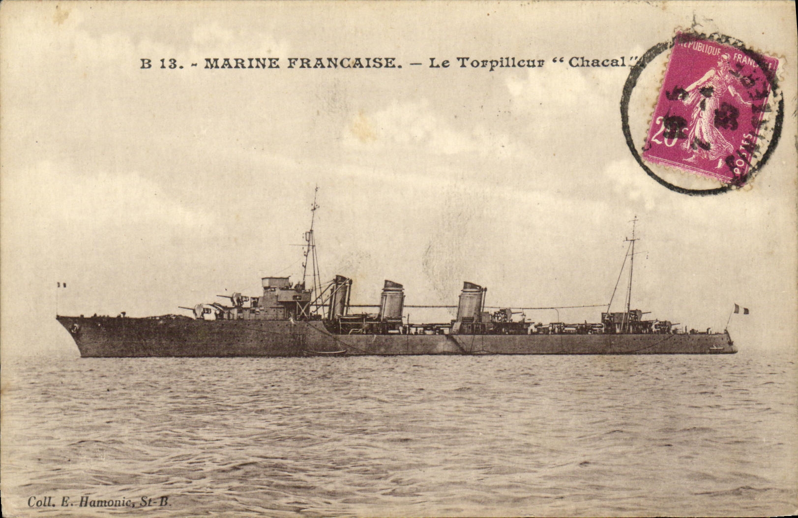 Le Torpilleur "Chacal" — Marine Française — Coll. E.-Hamonic, St-B.