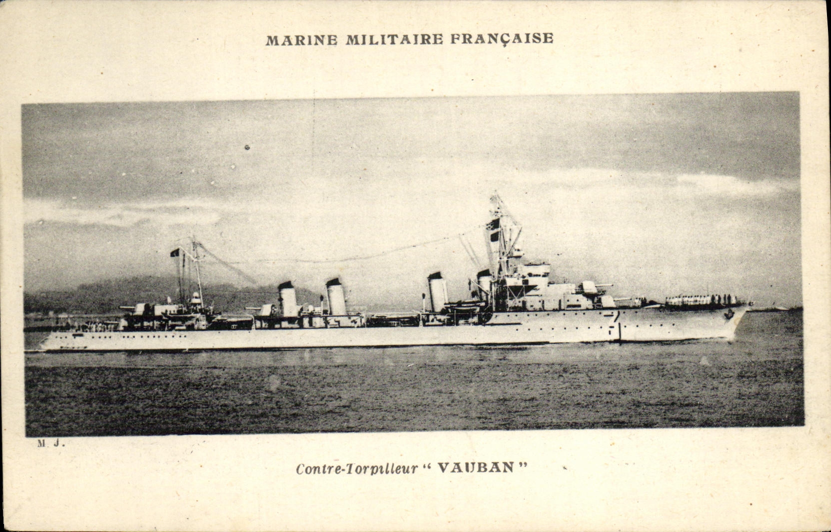 CPA Bateau Marine Militaire Francaise Contre Torpilleur Vauban