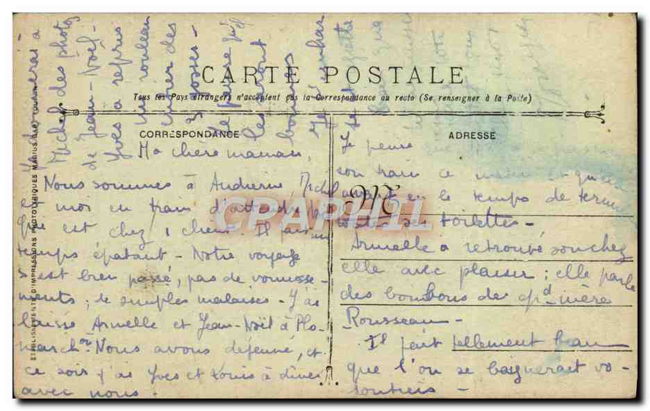 CPA Bateau Marocain Torpilleur d'Escadre Bambara — Verso