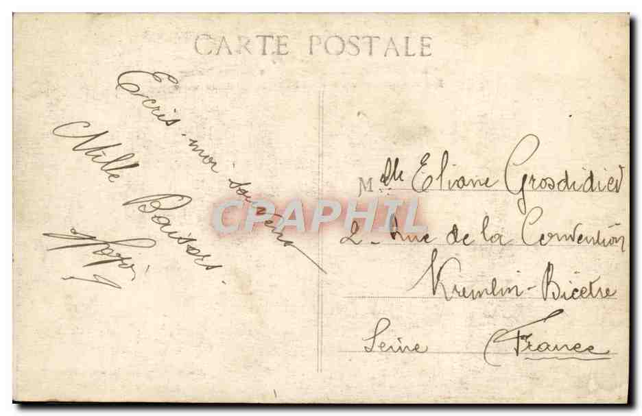 CPA Bateau Guerre Navale Massue Contre Torpilleur francais de 1er rang — Verso