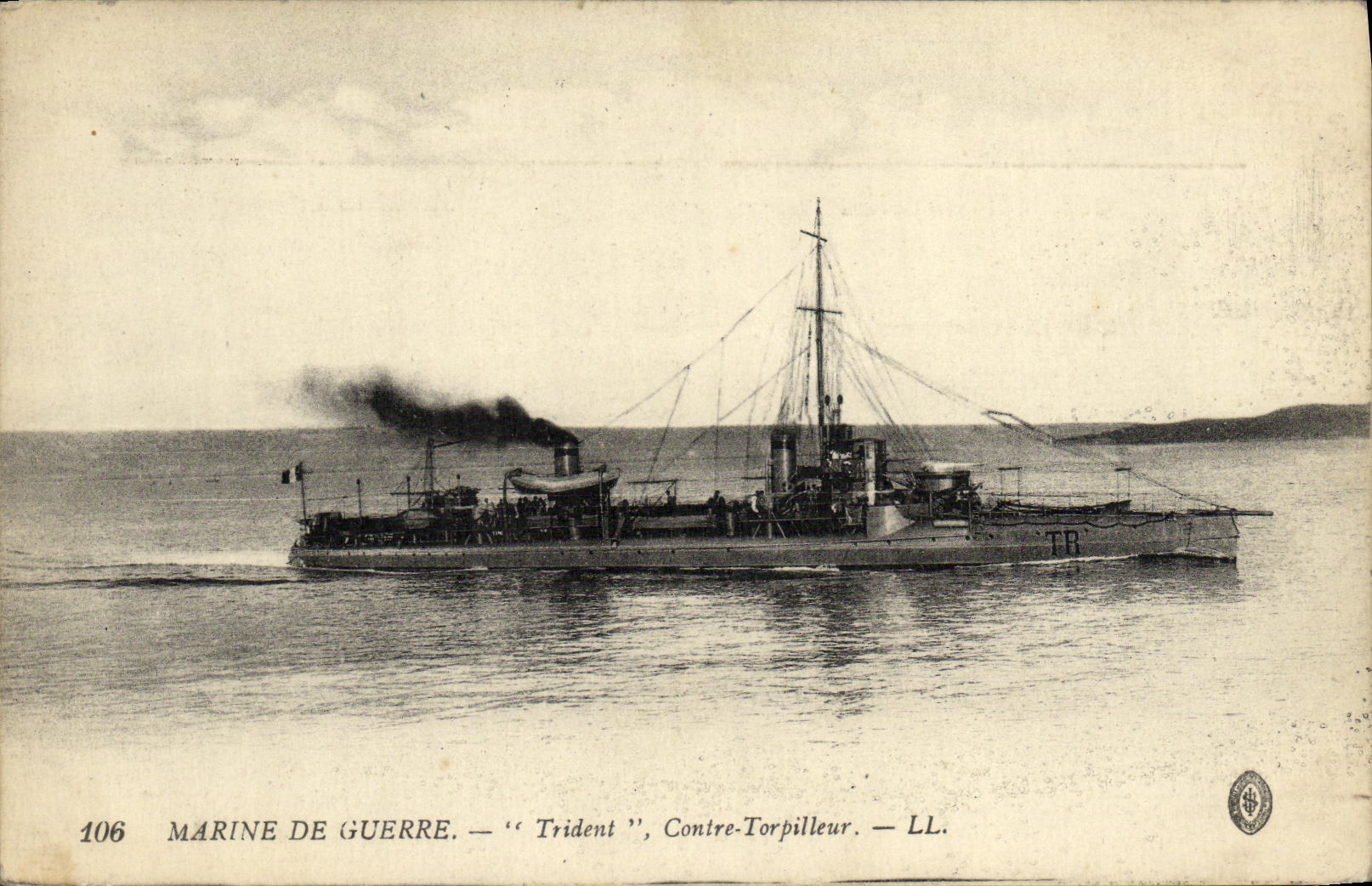 Marine de guerre — "Trident", contre-torpilleur — LL. — N° 106