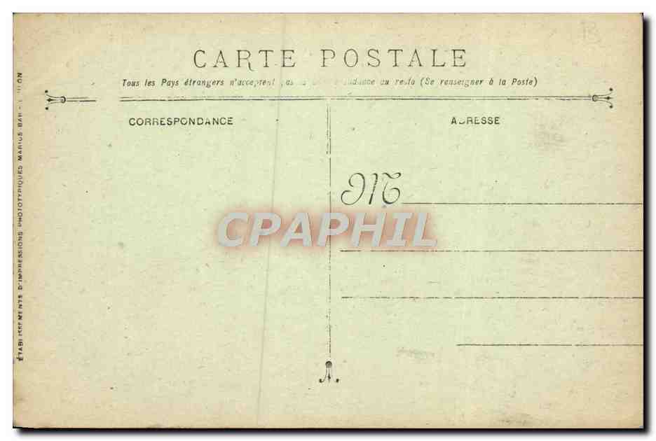 CPA Bateau Marine Militaire Francaise Mangini Torpilleur d'Escadre  — Verso