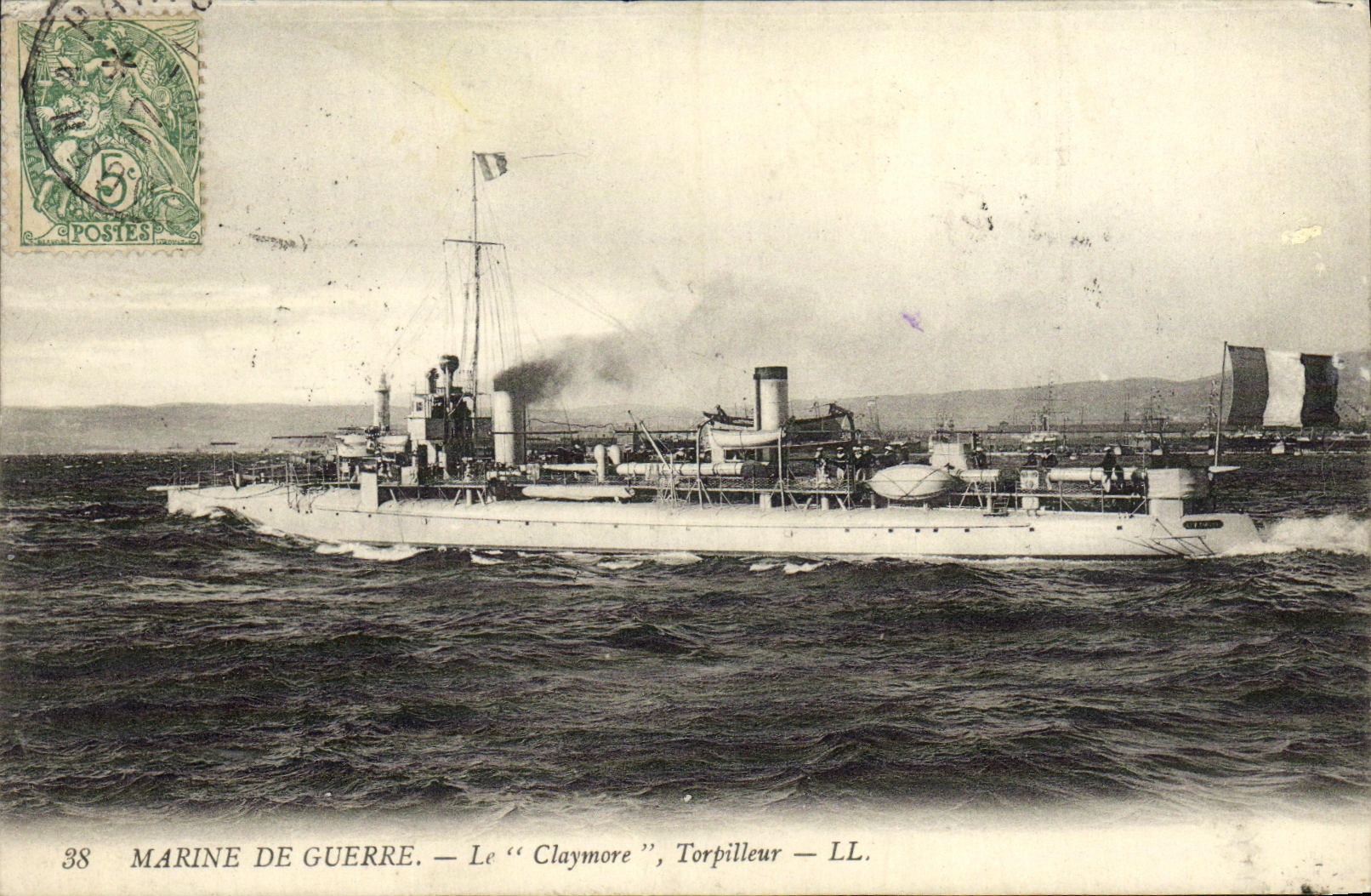 CPA Bateau Marine de Guerre Le Claymore Torpilleur 