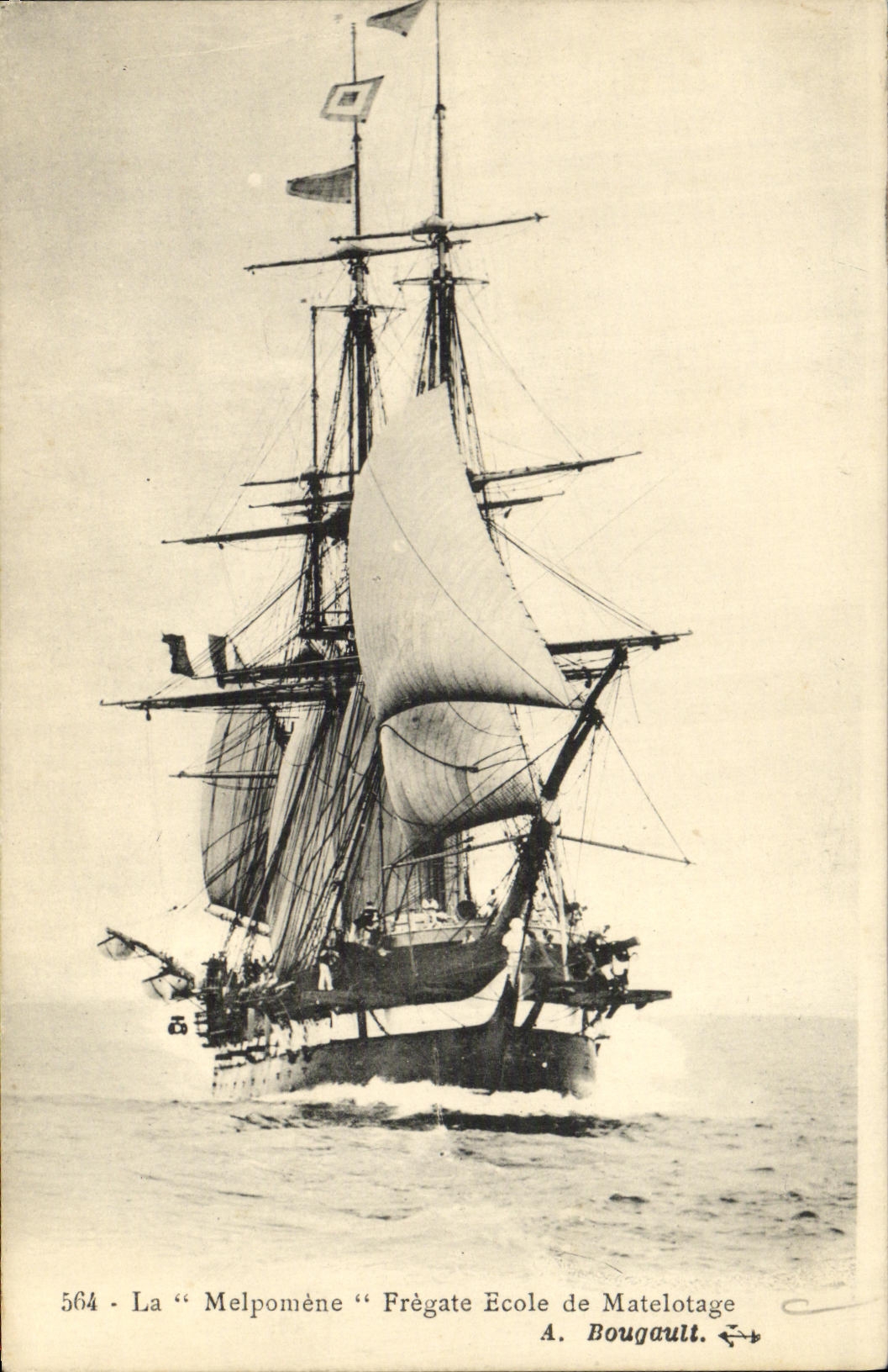 Die "Melpomène" — Schulschiff — A. Bougault, n° 564