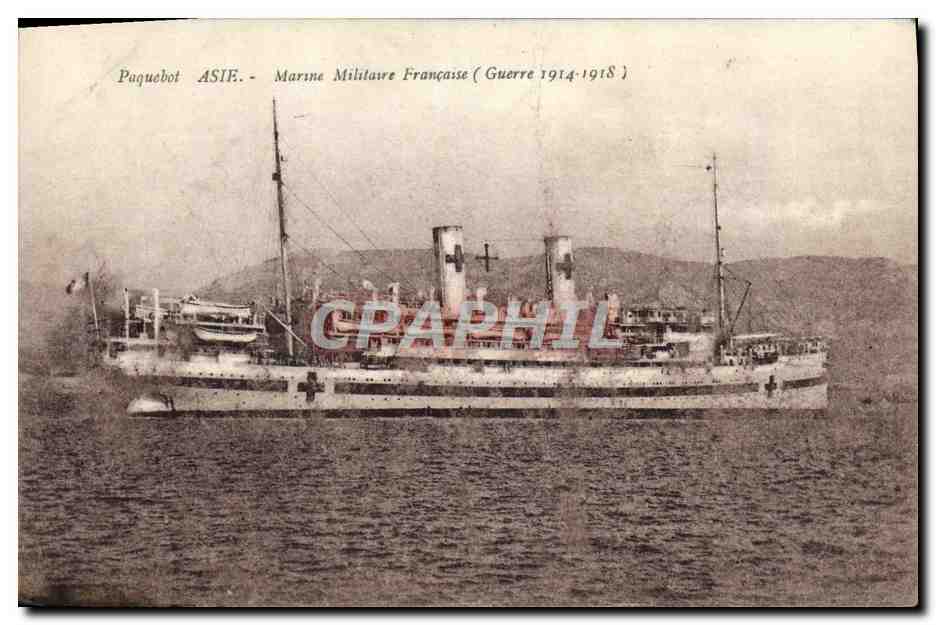 CPA Bateau Paquebot Asie Marine Militaire Francaise 