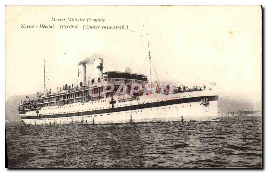 CPA Bateau Marine Militaire Francaise Navire Hopital Sphinx