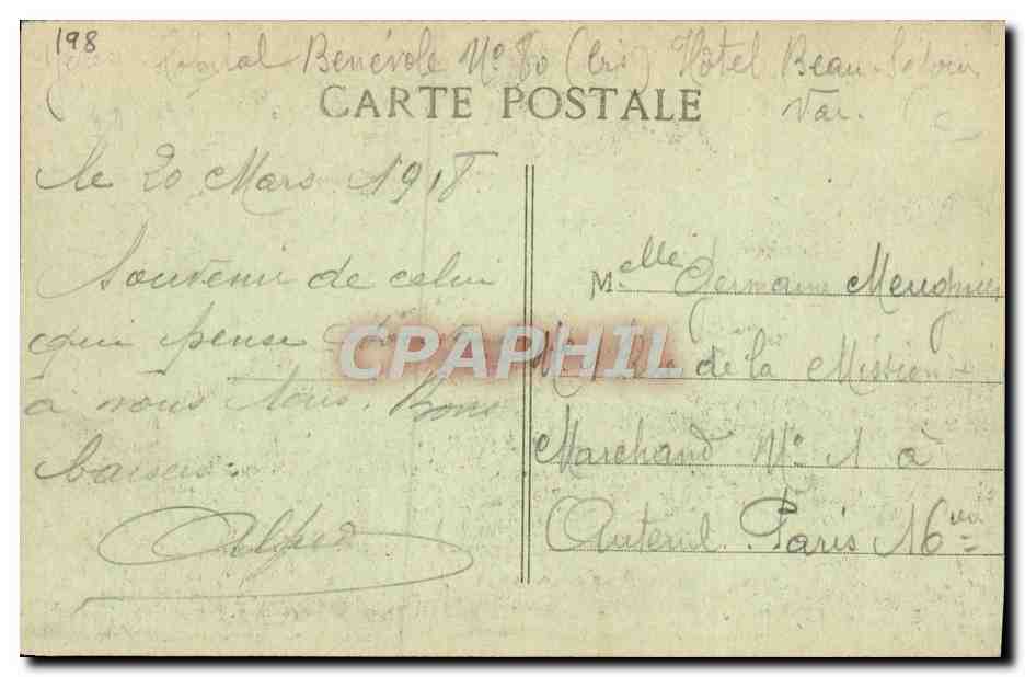 CPA Bateau Campagne d'Orient La Flandre Naviral hopital francais de 1er classe — Verso