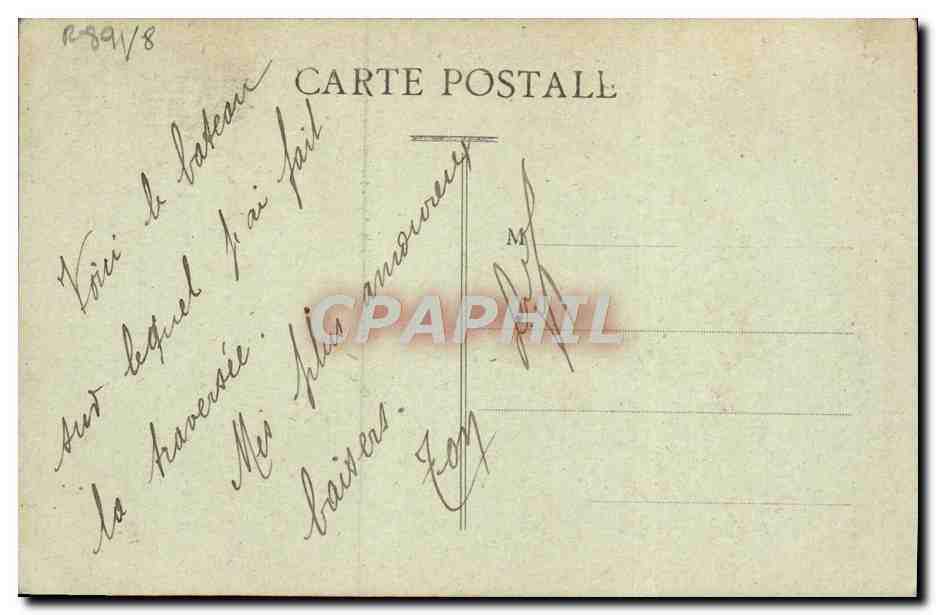 CPA Bateau Campagne d'Orient Flandre Navire Hopital Francais  — Verso