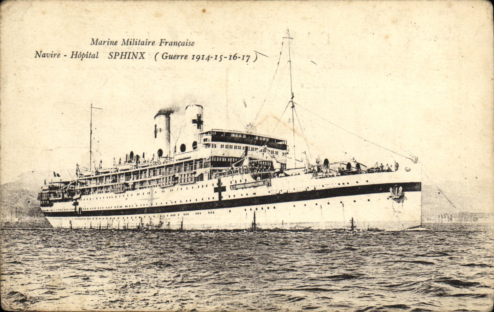 CPA Bateau Navire Hopital Sphinx