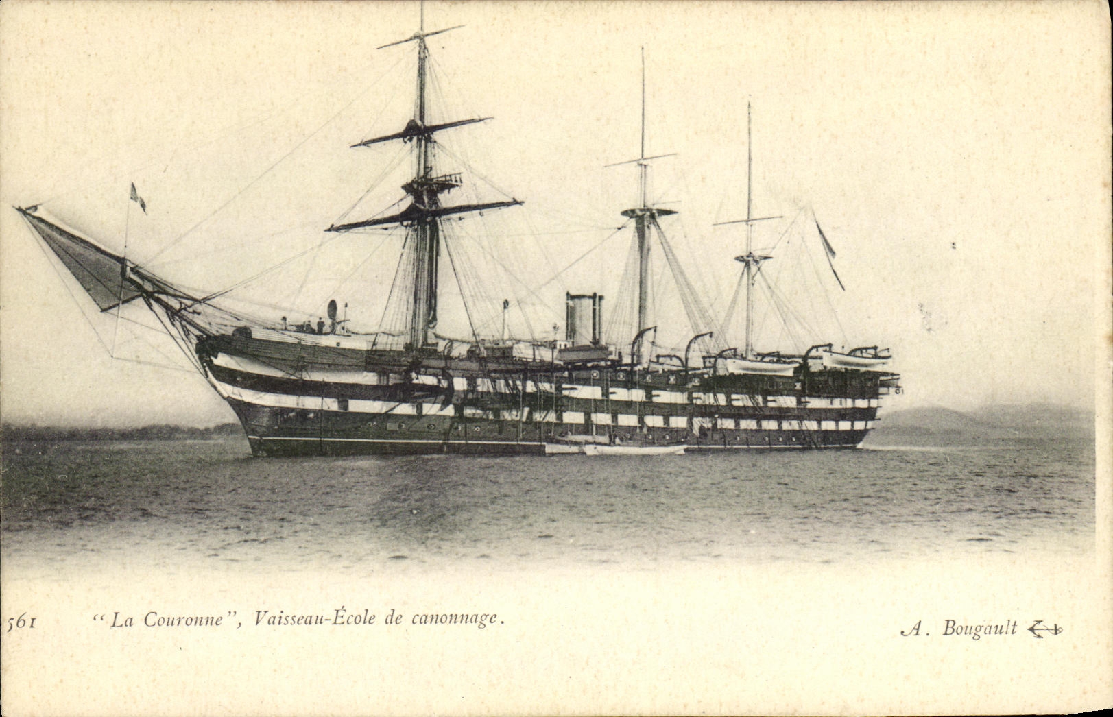 La Couronne — Vaisseau-École de canonnage — A. Bougault n°561