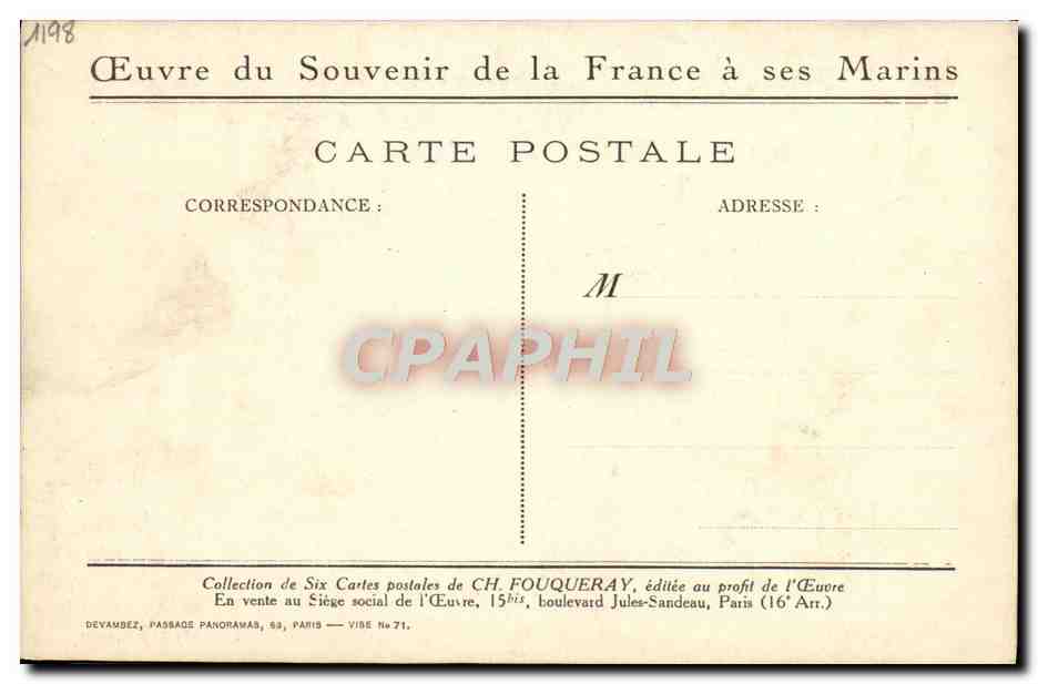 CPA Bateau Arraisonnement Du Neutre Cargo — Verso