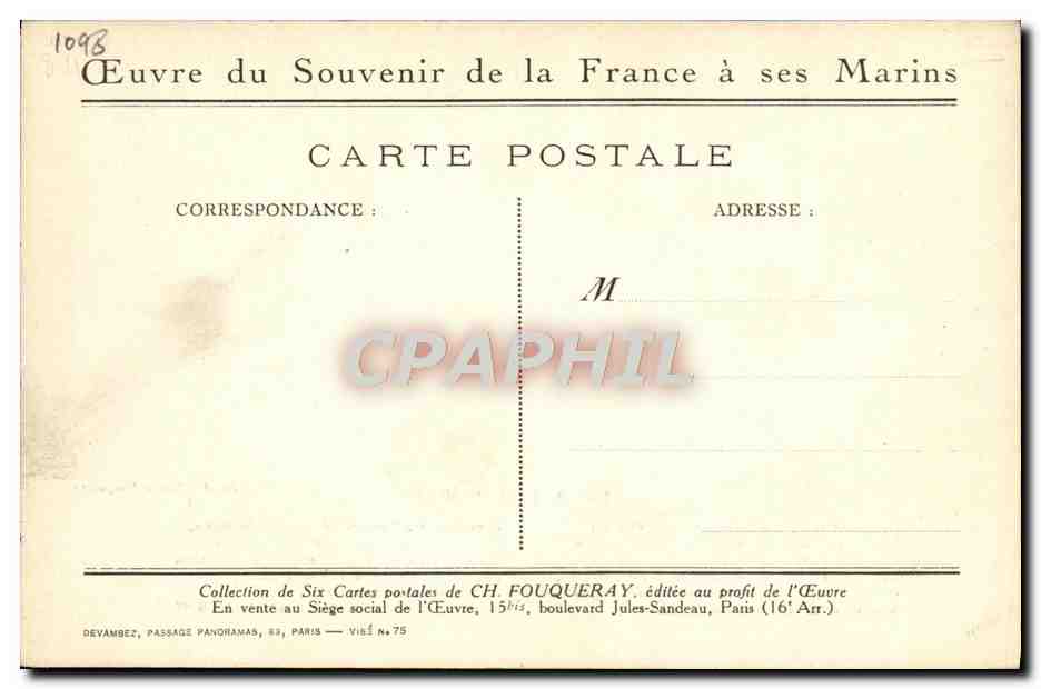 CPA Bateau Pour Nos Marins — Verso