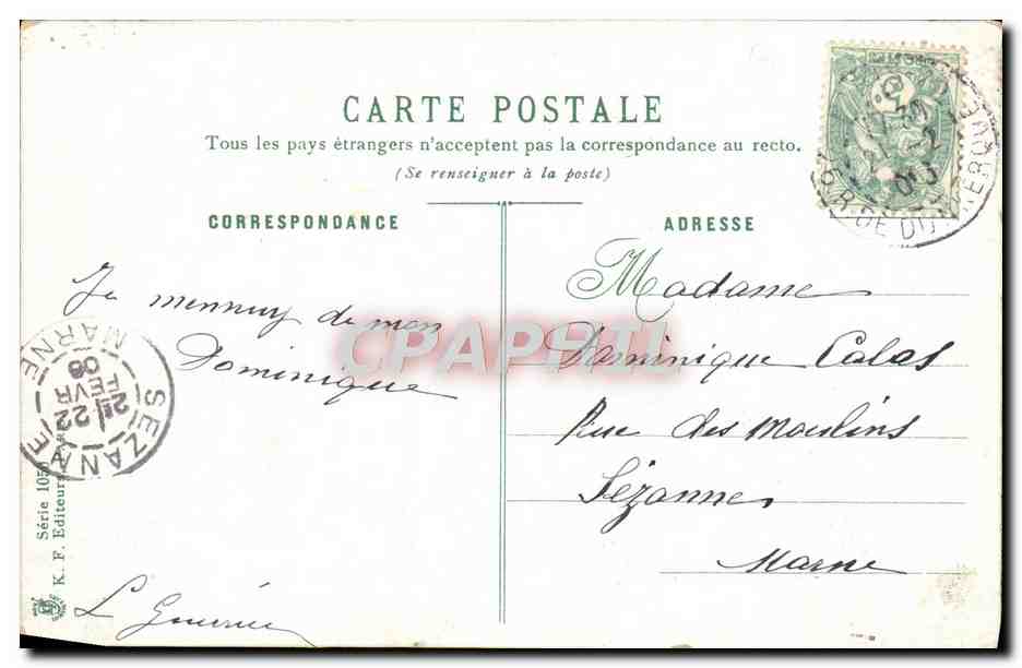 CPA Bateau Drennus Cuirasse D'Escadre — Verso