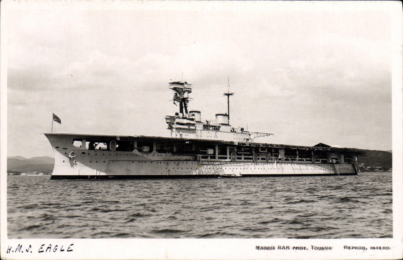 CPA Bateau HMS Eagle Porte Avions