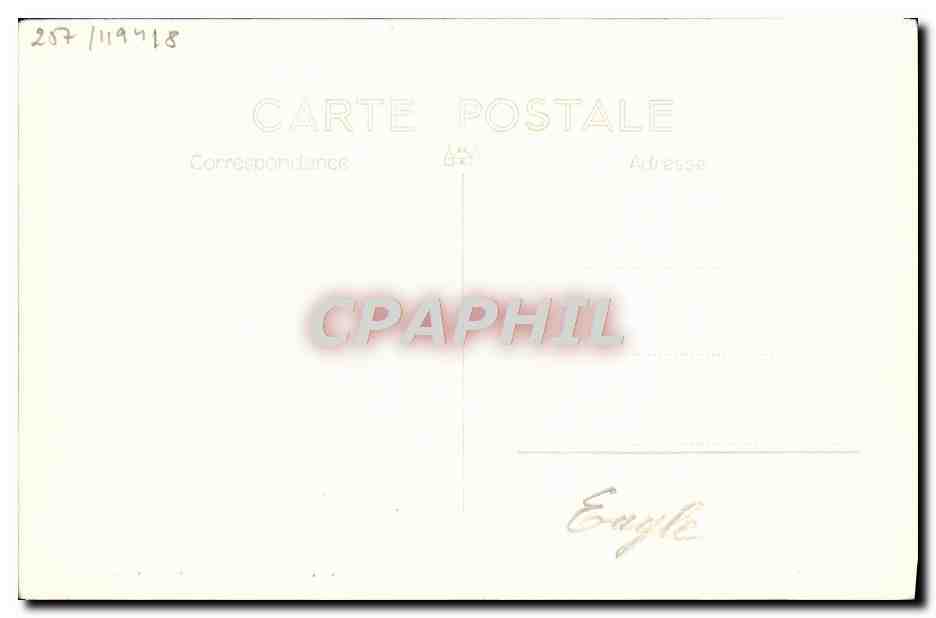 CPA Bateau HMS Eagle Porte Avions — Verso